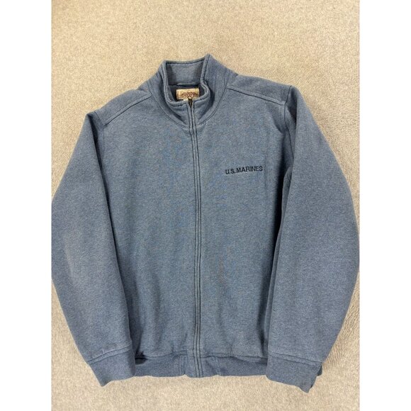 LL Bean Katahdin‎ Iron Works US MARINES Heavy Sherpa Jacket (Men's Large) Blue - Picture 1 of 13